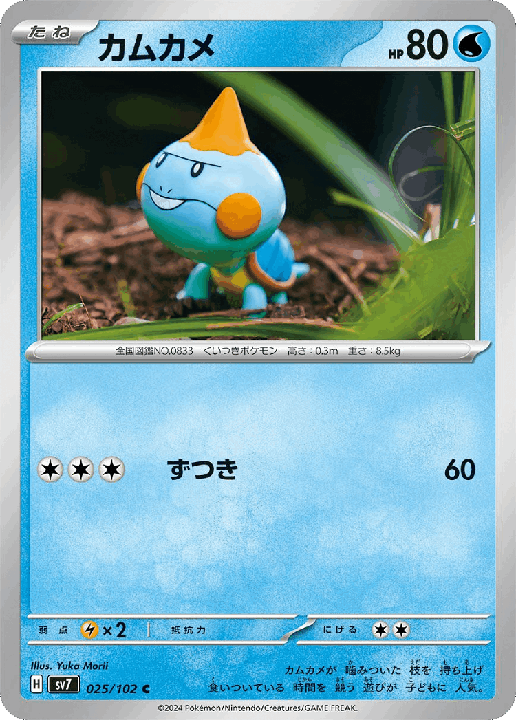 Chewtle #25 from Stellar Miracle - Common - Illustrated by Yuka Morii