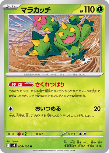 Maractus Pokémon TCG card art