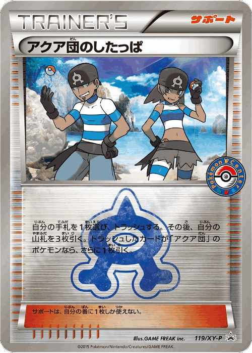 Team Aqua Grunt #119 from XY Promos - Promo - Illustrated by GAME FREAK inc.